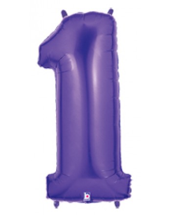 40" Mega Number 1 Purple